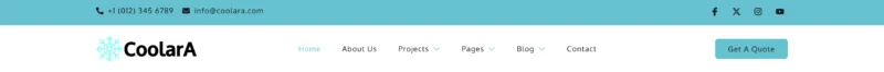 空调制冷维修Elementor网站模板_一键导入快速建站插图6-WP资源海 维修 Elementor 模板页眉预览