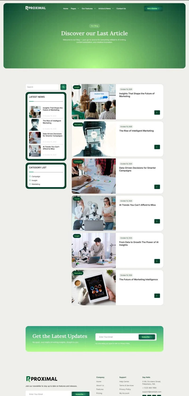 AI营销分析平台Elementor网站模板_一键导入快速建站插图7-WP资源海 广告/营销 Elementor 模板博客页面预览