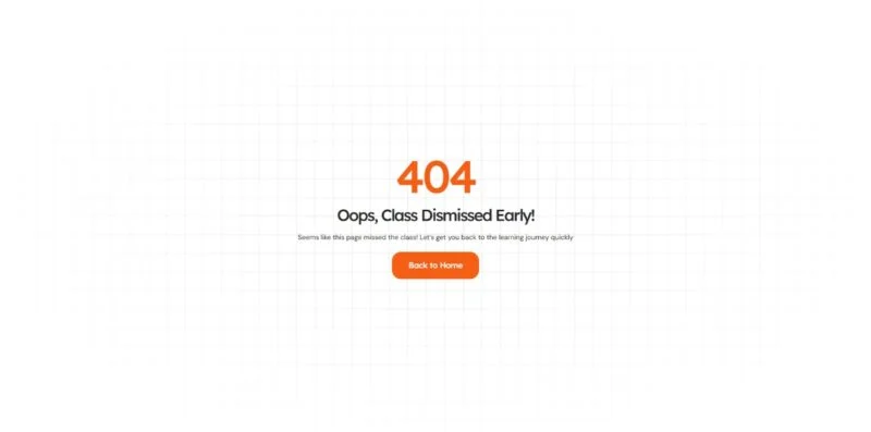 教育/培训 Elementor 模板404页面预览