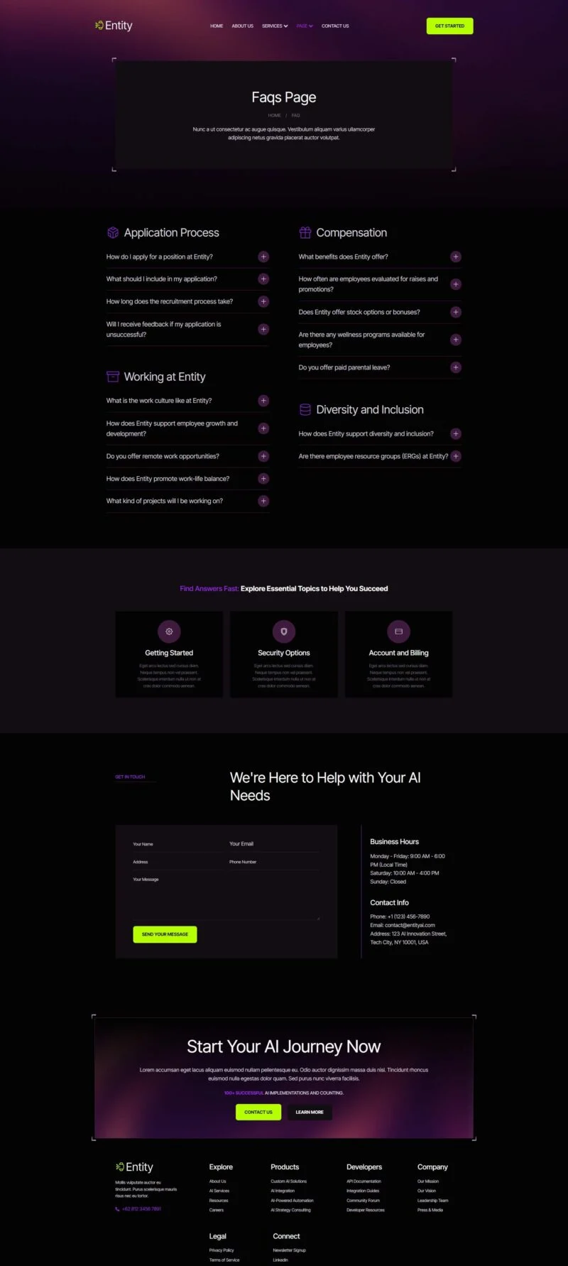 人工智能服务Elementor网站模板_一键导入快速建站插图4-WP资源海 AI Elementor 模板常见问题预览