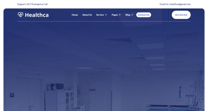 医院诊所Elementor网站模板_一键导入快速建站插图6-WP资源海 健康/医药 Elementor 模板页眉预览