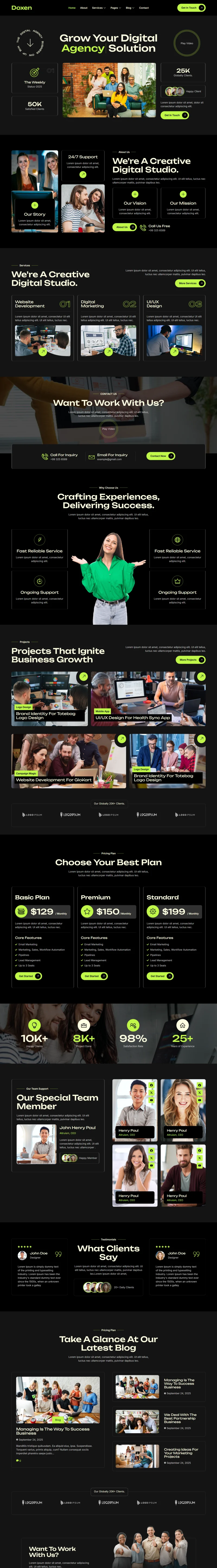 广告/营销 Elementor 模板首页预览