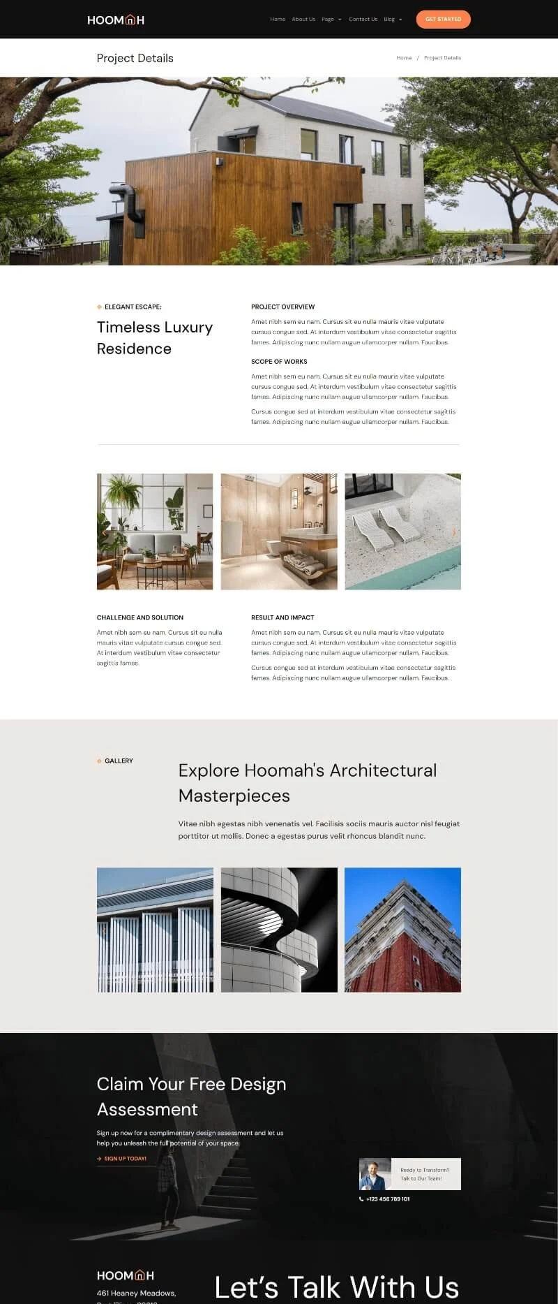室内装潢设计Elementor网站模板_一键导入快速建站插图3-WP资源海 建筑/地产 Elementor 模板项目详情预览
