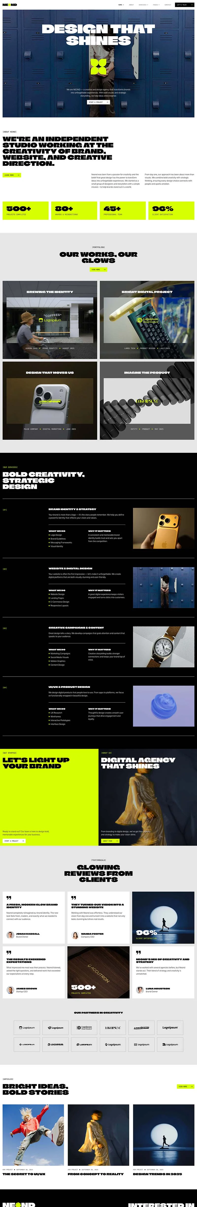 创意数字机构Elementor网站模板_一键导入快速建站插图2-WP资源海 广告/营销 Elementor 模板首页预览