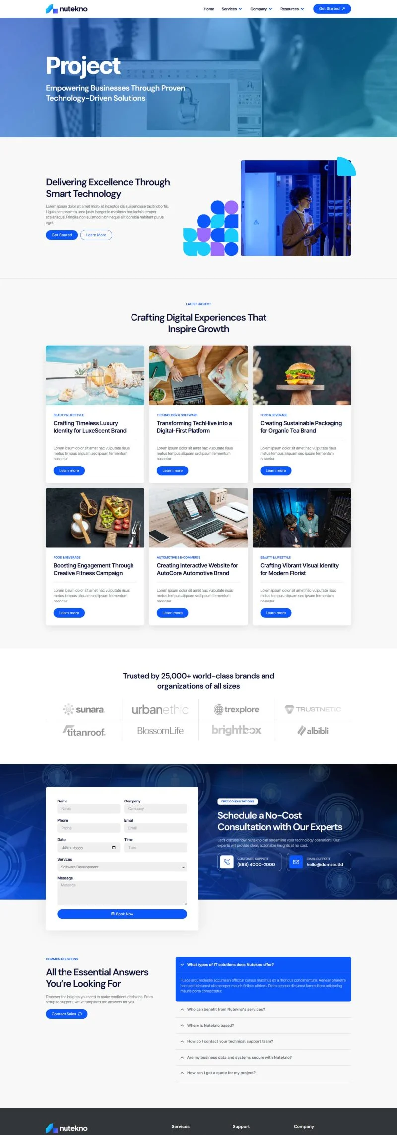 IT技术服务Elementor网站模板_一键导入快速建站插图3-WP资源海 IT互联网 Elementor 模板项目案例预览