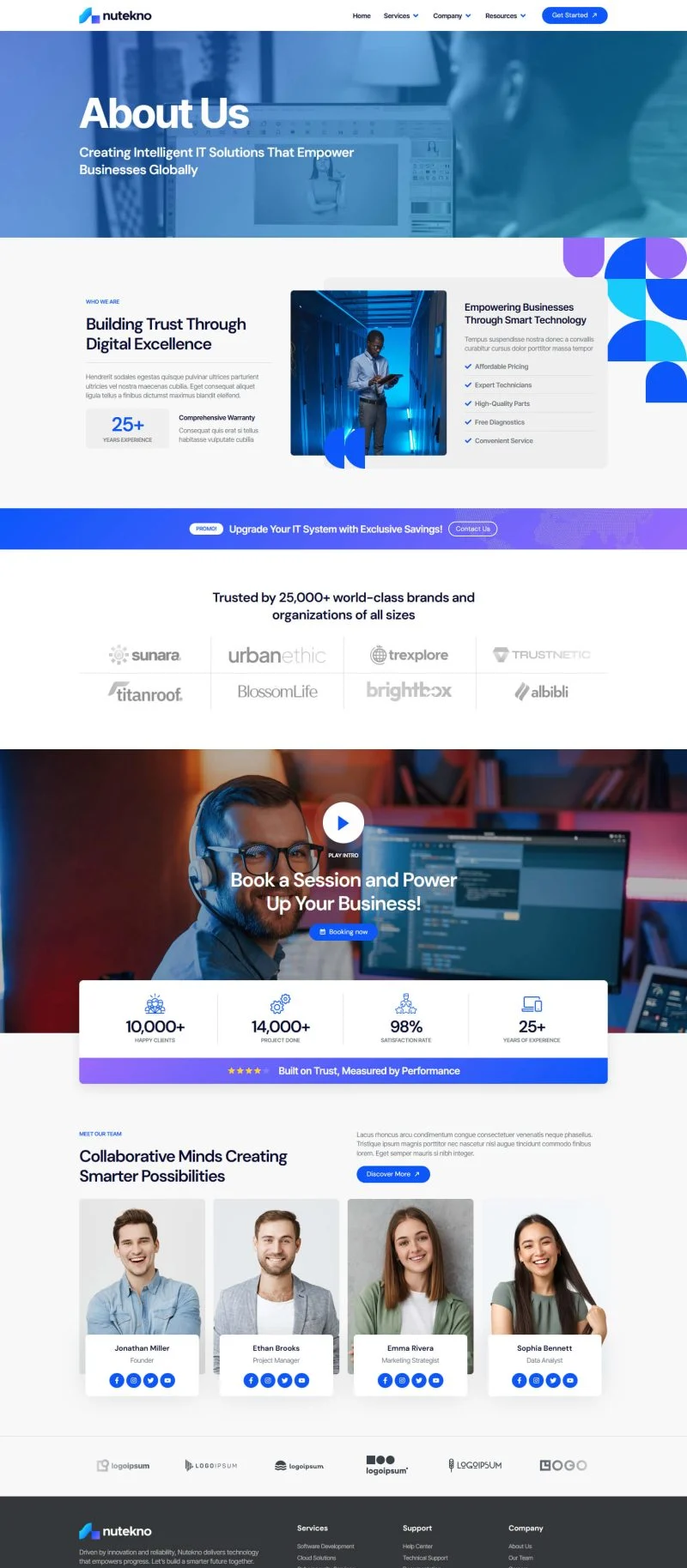 IT技术服务Elementor网站模板_一键导入快速建站插图4-WP资源海 IT互联网 Elementor 模板关于我们预览