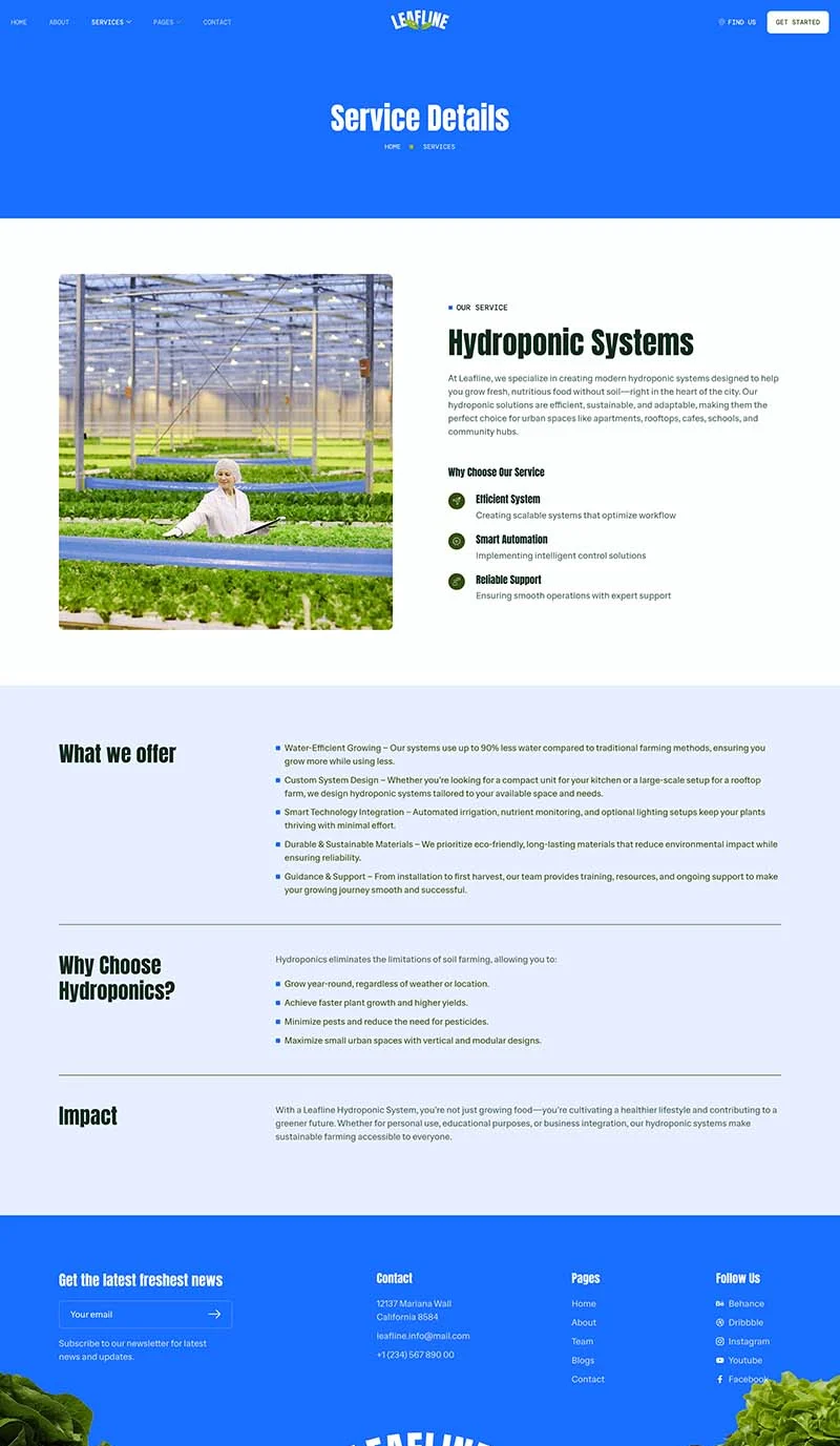 城市农业/水培Elementor网站模板_一键导入快速建站插图4-WP资源海 农业 Elementor 模板服务详情预览