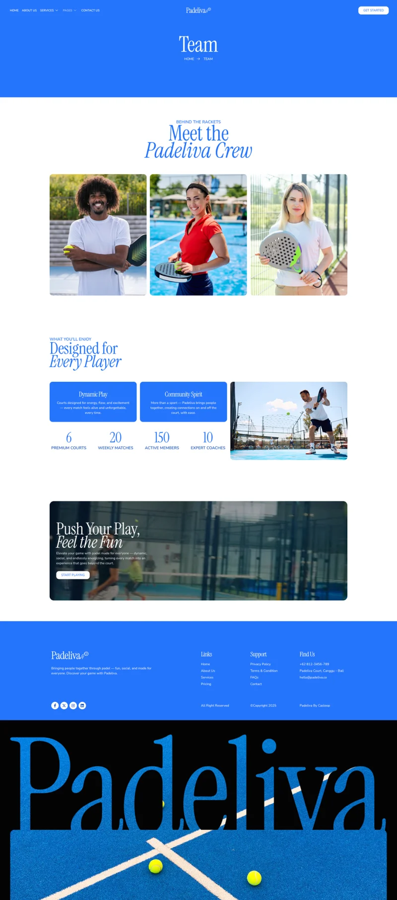 运动/健身 Elementor 模板团队页面预览