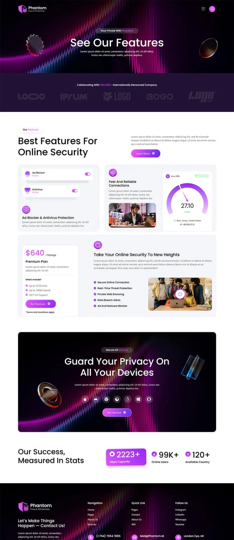 IT互联网 Elementor 模板功能特色预览
