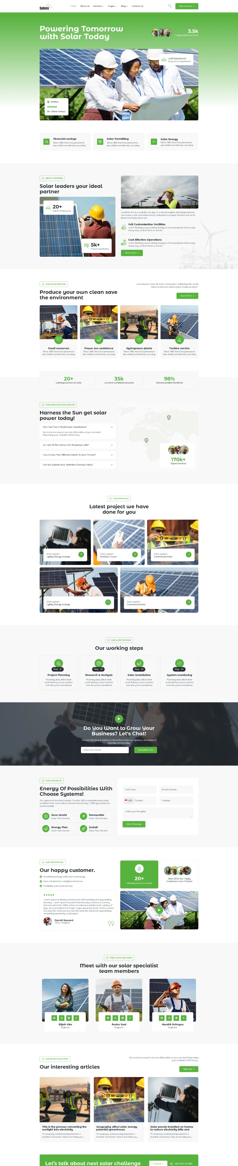 工业/工厂 Elementor 模板首页预览