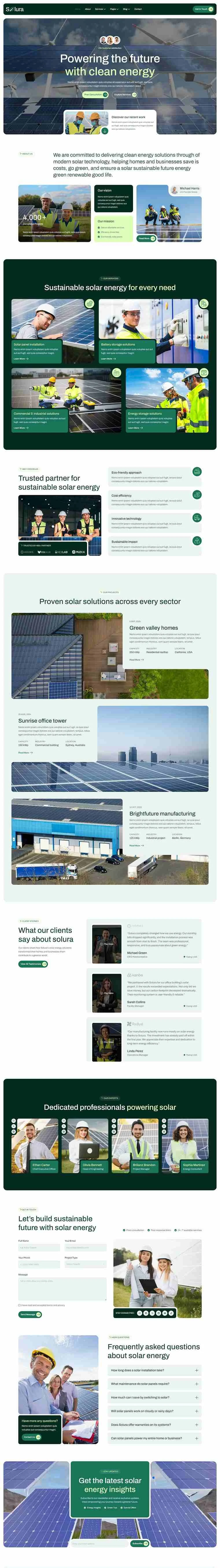 光伏发电Elementor网站模板_一键导入快速建站插图1-WP资源海 工业/工厂 Elementor 模板首页预览