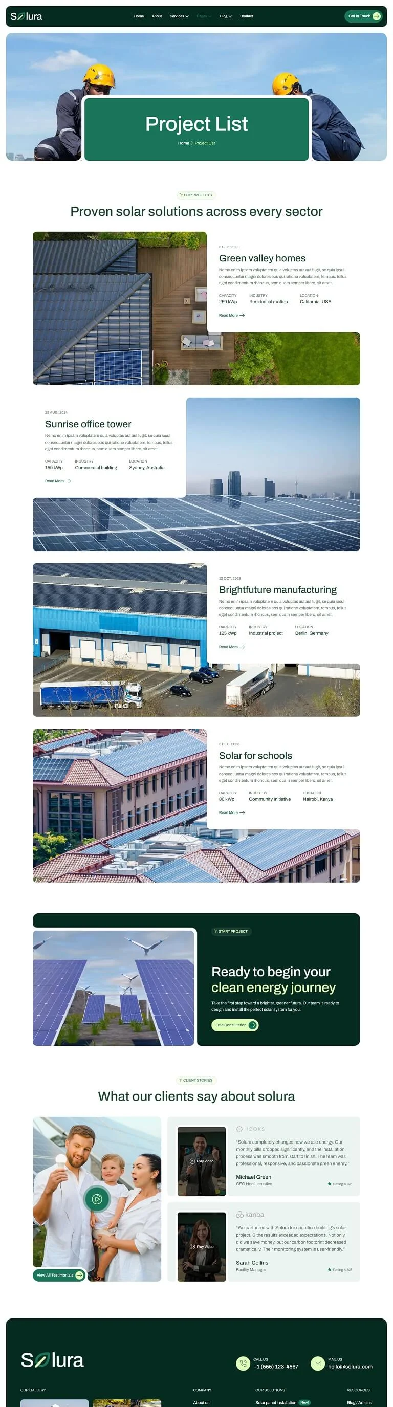 光伏发电Elementor网站模板_一键导入快速建站插图3-WP资源海 工业/工厂 Elementor 模板项目列表预览