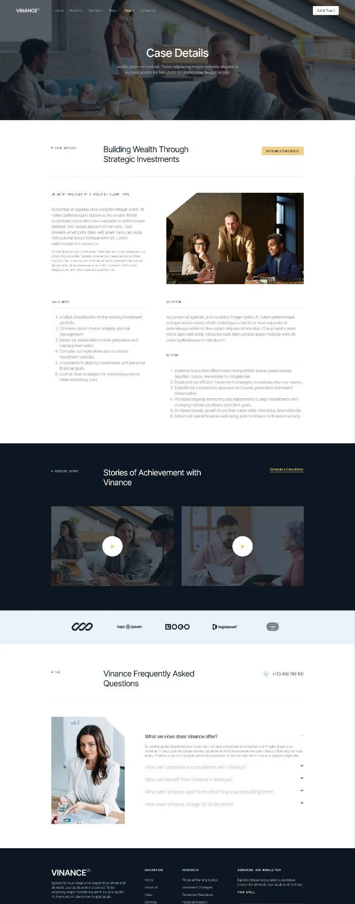 金融咨询服务Elementor网站模板_一键导入快速建站插图7-WP资源海 服务/咨询 Elementor 模板案例详情预览