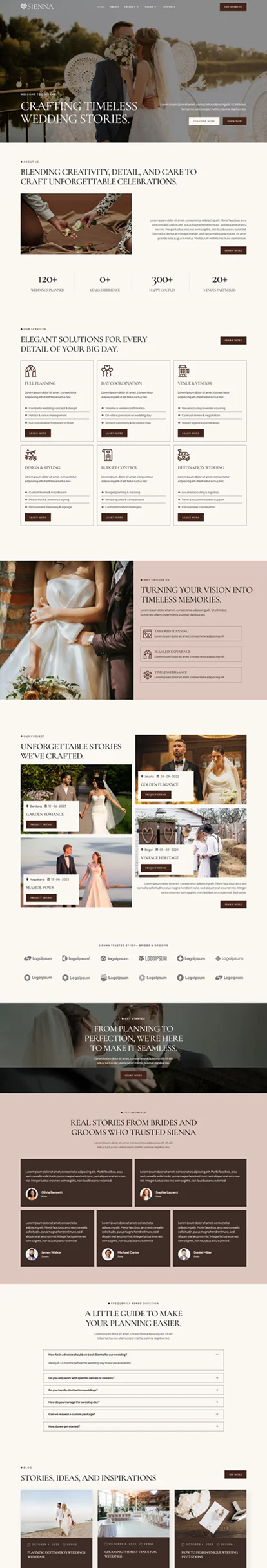 婚礼顾问Elementor网站模板_一键导入快速建站插图1-WP资源海 婚礼/婚庆 Elementor 模板首页预览