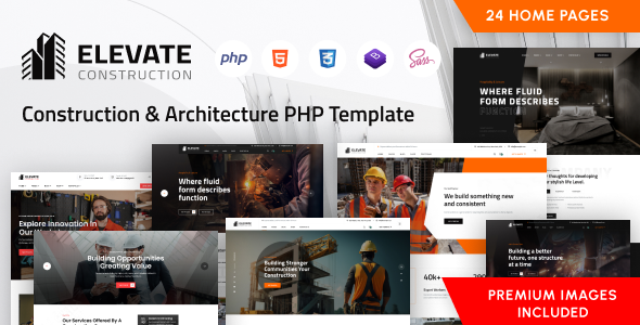 Elevate 建筑行业响应式 PHP 模板