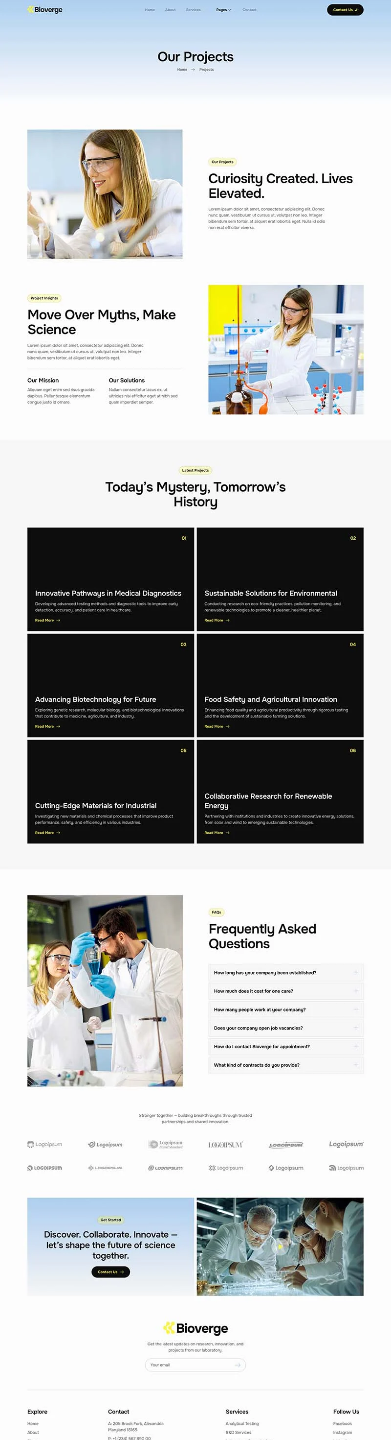 生物实验室Elementor网站模板_一键导入快速建站插图5-WP资源海 科研/实验 Elementor 模板项目案例预览