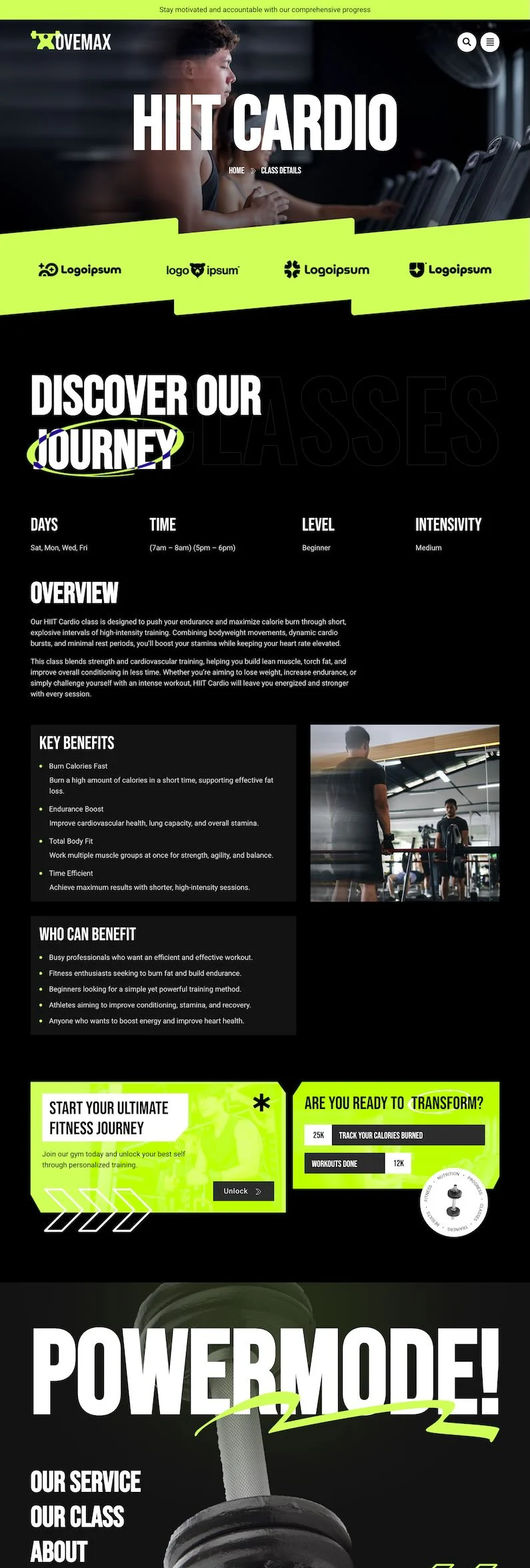 健身俱乐部Elementor网站模板_一键导入快速建站插图4-WP资源海 运动/健身 Elementor 模板课程详情预览
