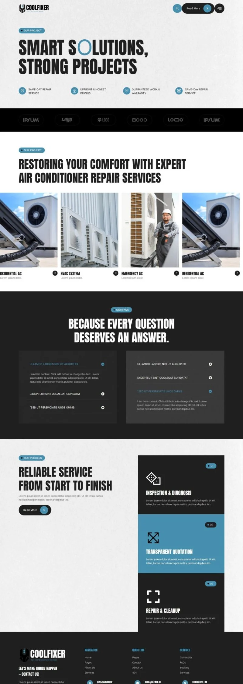 家电维修Elementor网站模板_一键导入快速建站插图5-WP资源海 维修 Elementor 模板项目案例预览
