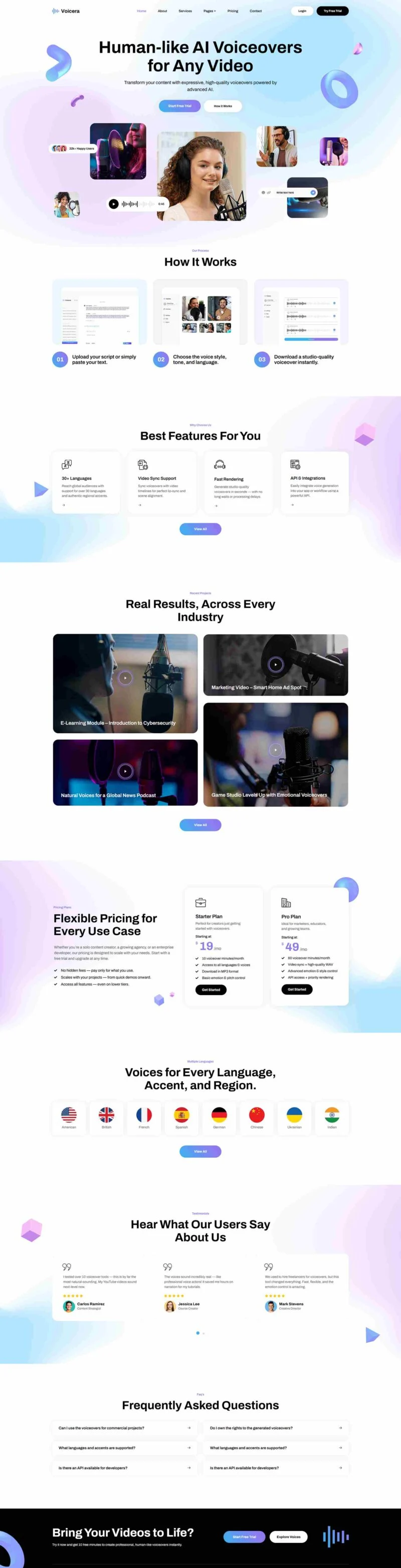 AI Elementor 模板首页预览