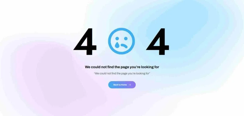AI Elementor 模板404页面预览