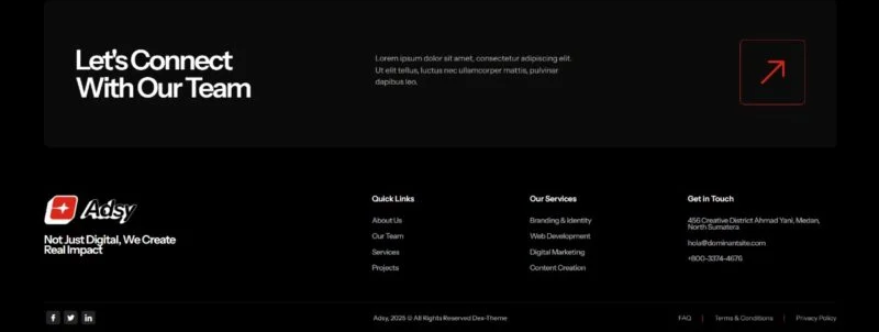 广告营销-初创企业Elementor网站模板_一键导入快速建站插图4-WP资源海 广告/营销 Elementor 模板页脚预览