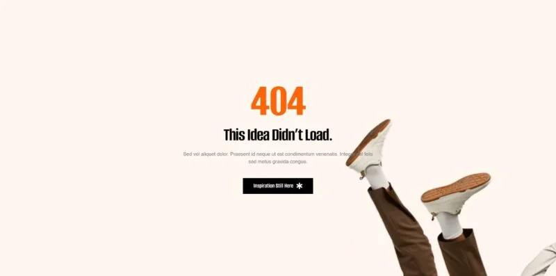 艺术/设计 Elementor 模板404页面预览