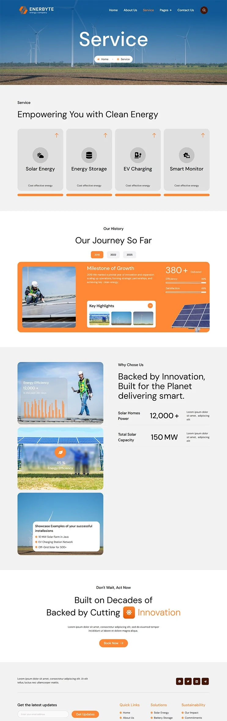 工业/工厂 Elementor 模板服务页面预览