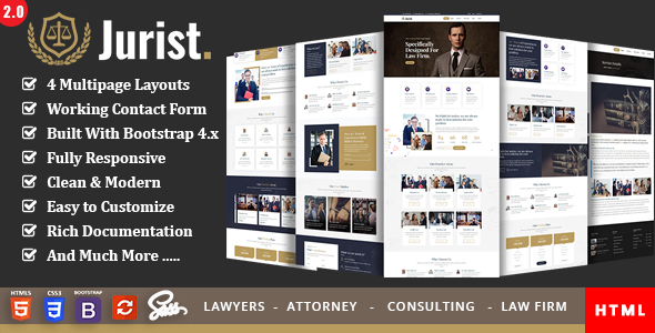 Jurist 律师事务所 HTML 模板