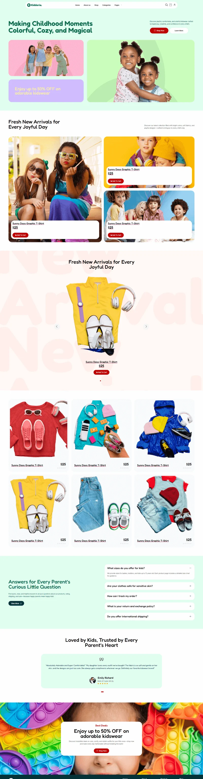 服装 Elementor 模板新品上市预览