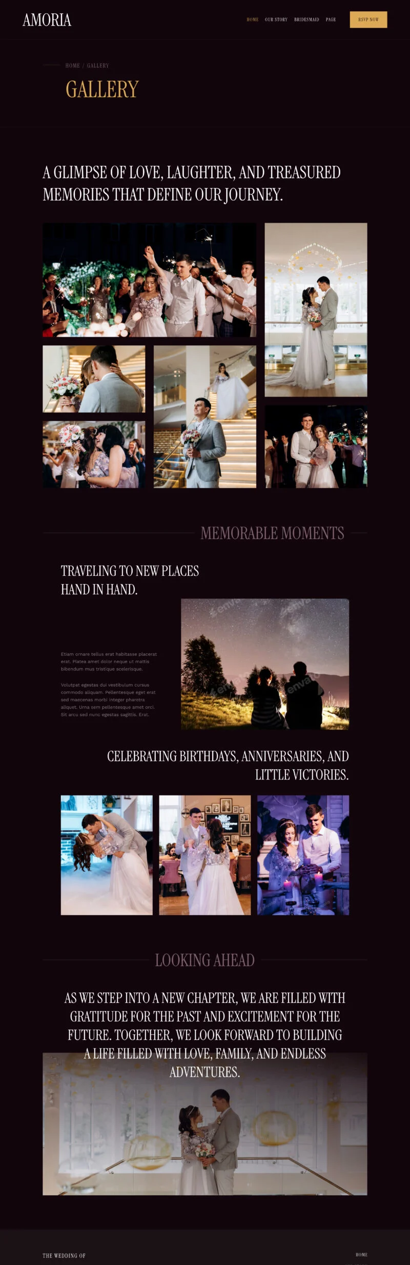 婚礼邀请Elementor网站模板_一键导入快速建站插图7-WP资源海 婚礼/婚庆 Elementor 模板图片展示预览