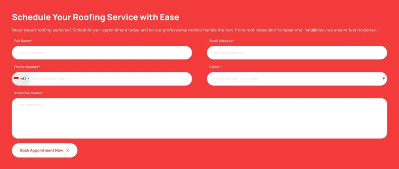 装修 Elementor 模板预约表单预览