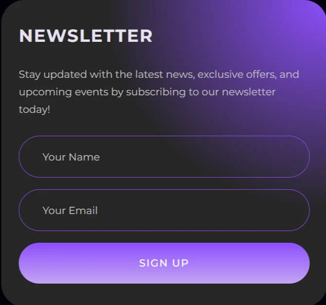 会议/展览 Elementor 模板订阅表单预览