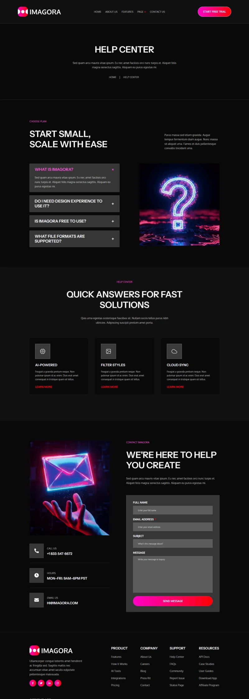 AI图片应用Elementor网站模板_一键导入快速建站插图4-WP资源海 AI Elementor 模板帮助中心预览