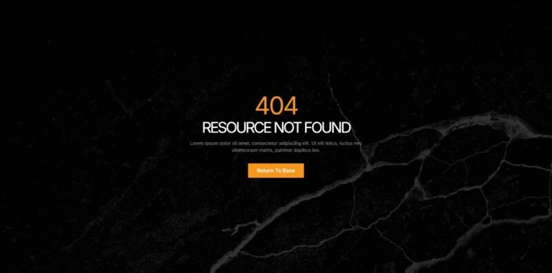 矿业资源Elementor网站模板_一键导入快速建站插图5-WP资源海 工业/工厂 Elementor 模板404页面预览