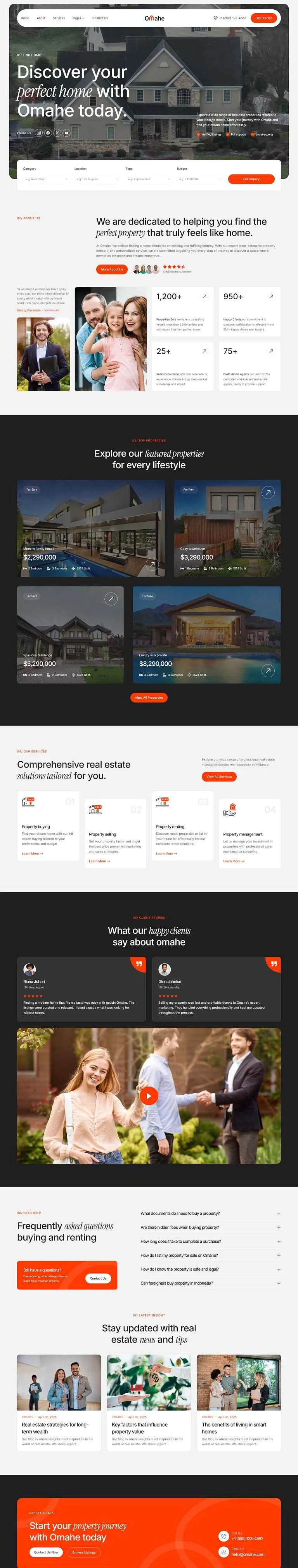 房产中介Elementor网站模板_一键导入快速建站插图1-WP资源海 建筑/地产 Elementor 模板首页预览
