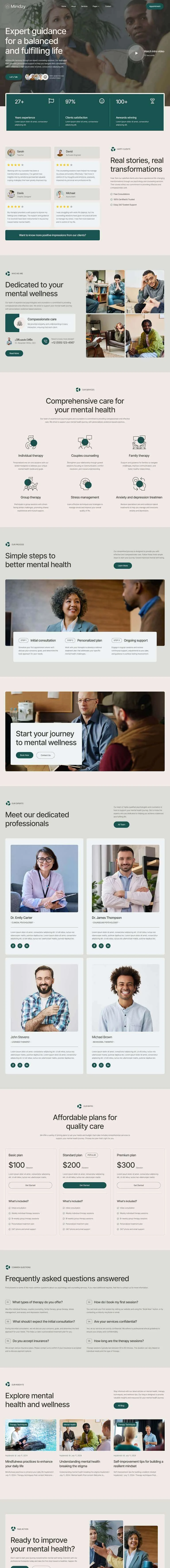 服务/咨询 Elementor 模板首页预览