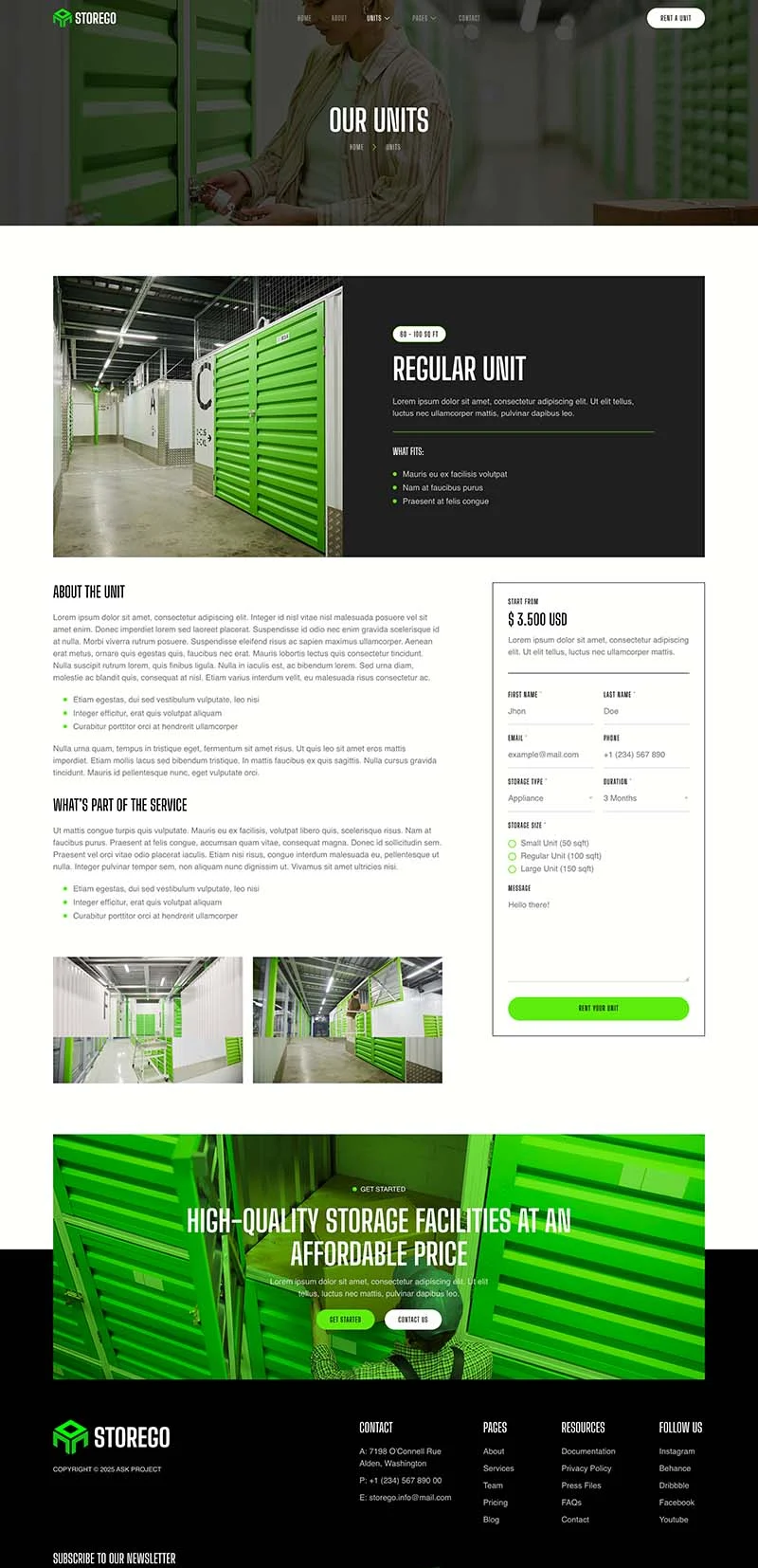 仓储服务公司Elementor网站模板_一键导入快速建站插图4-WP资源海 企业 Elementor 模板单元详情页面预览