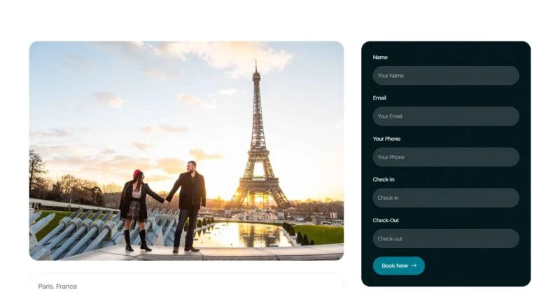 户外/旅行 Elementor 模板表单预览