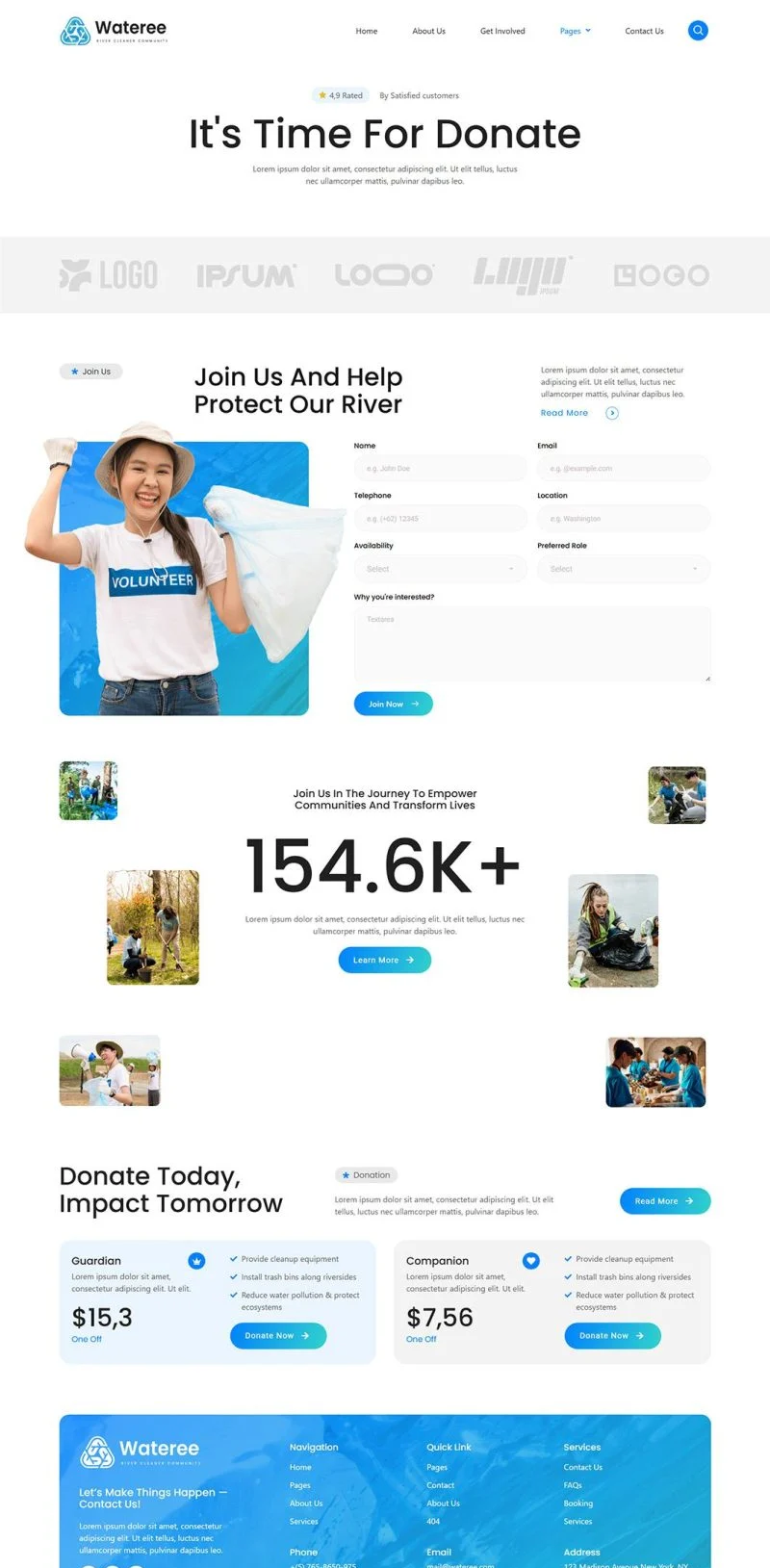 社交 Elementor 模板立即捐赠预览