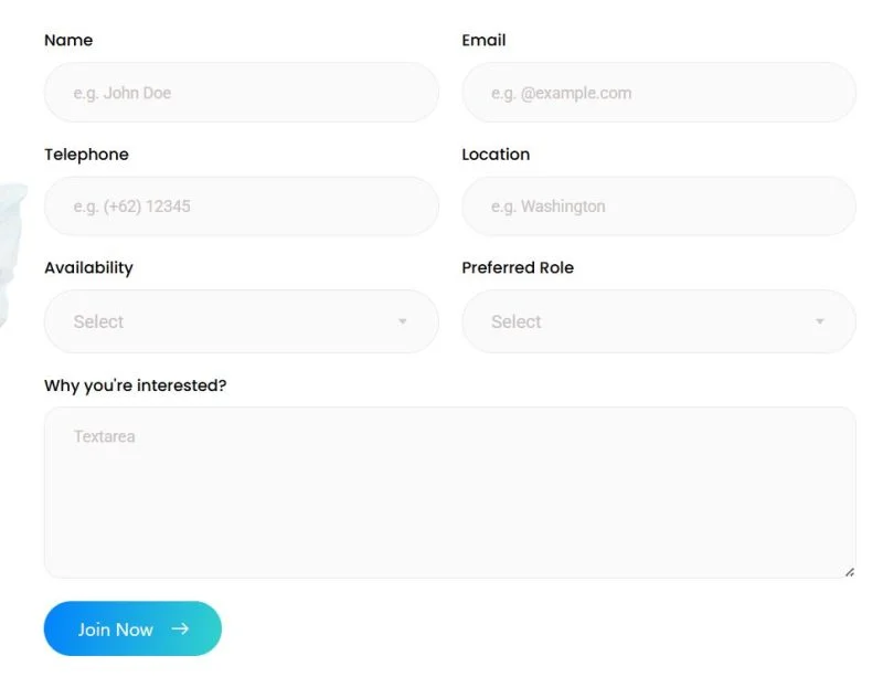 社交 Elementor 模板表单预览