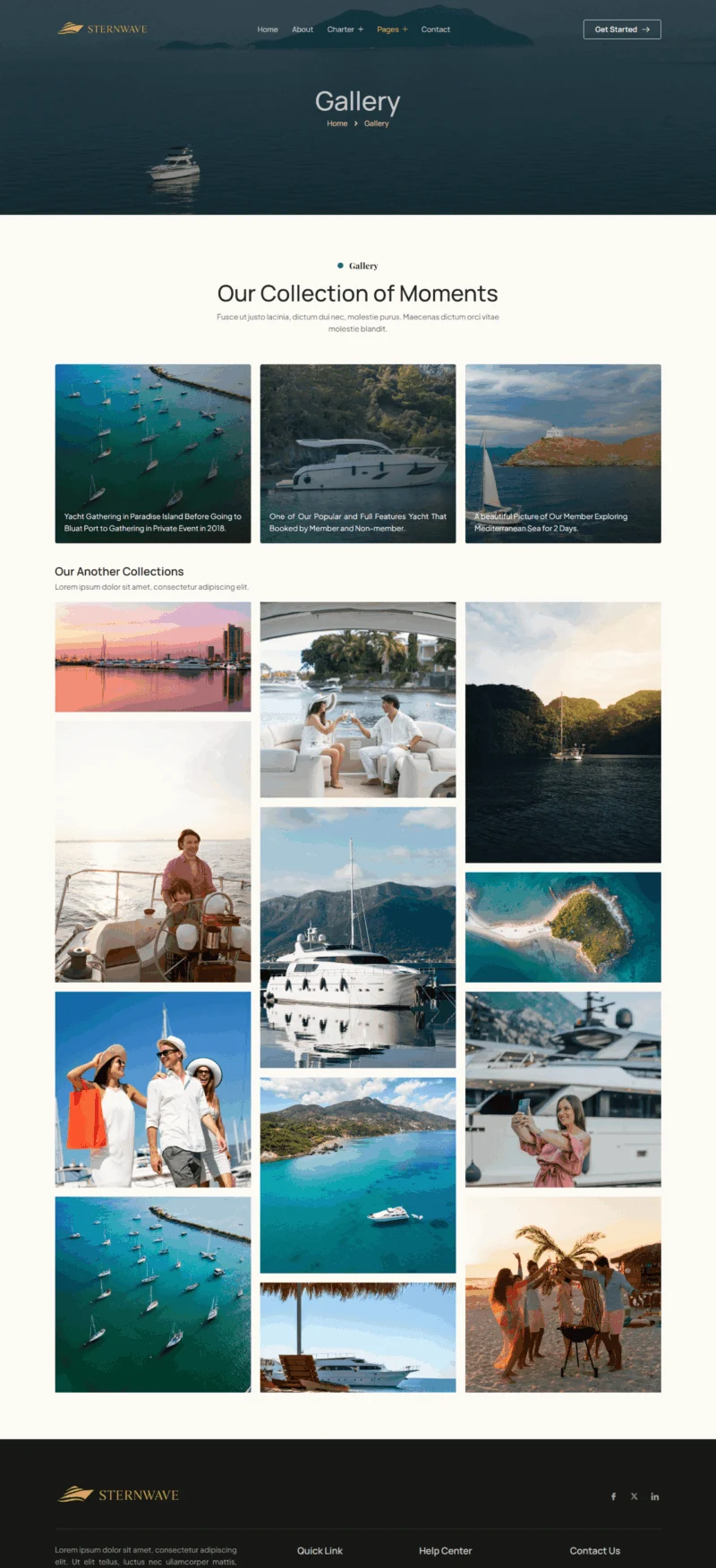 游艇俱乐部Elementor网站模板_一键导入快速建站插图4-WP资源海 户外/旅行 Elementor 模板图片展示预览