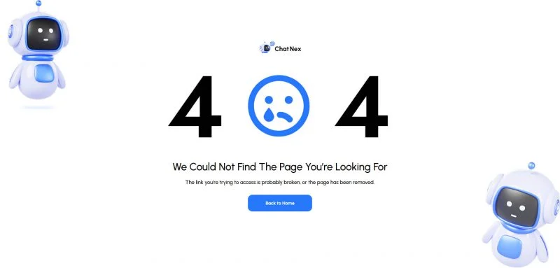 AI Elementor 模板404页面预览