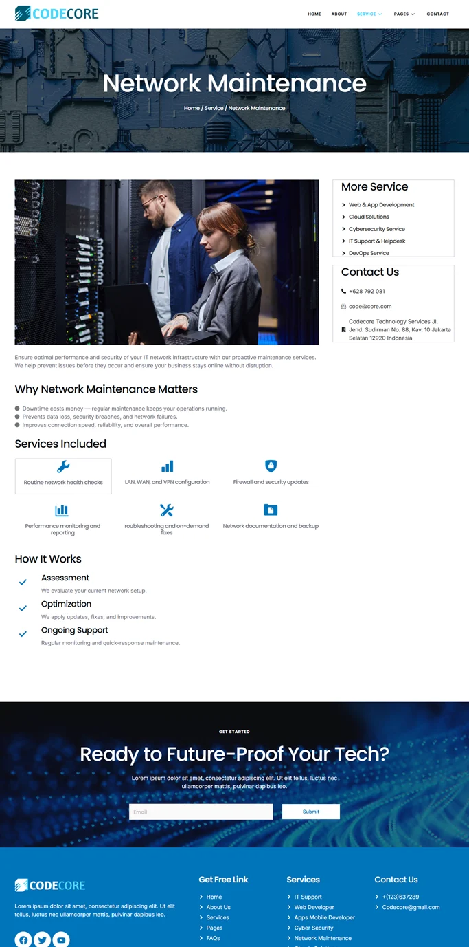 网络技术服务商Elementor网站模板_一键导入快速建站插图3-WP资源海 IT互联网 Elementor 模板服务详情页预览