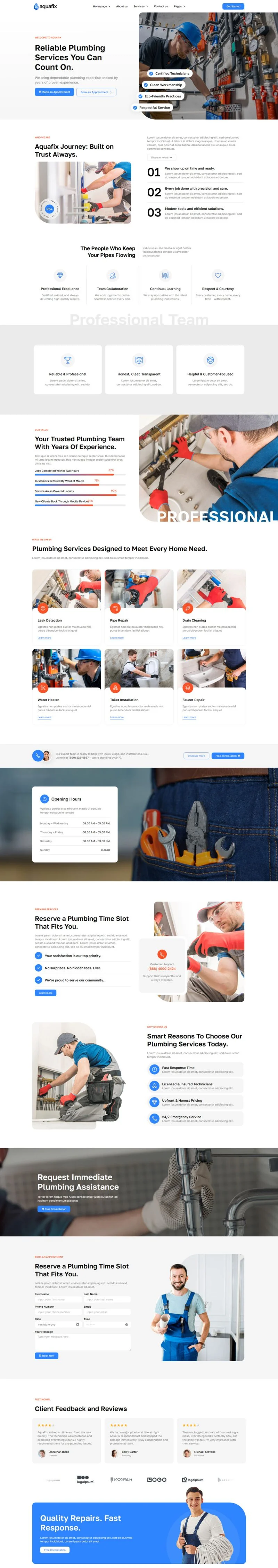家政 Elementor 模板首页预览
