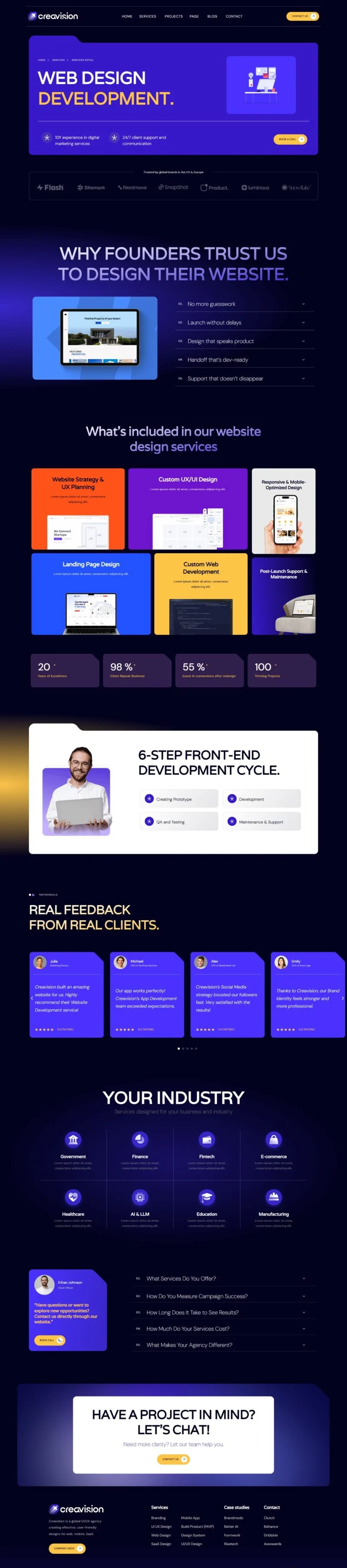 广告/营销 Elementor 模板服务详情预览