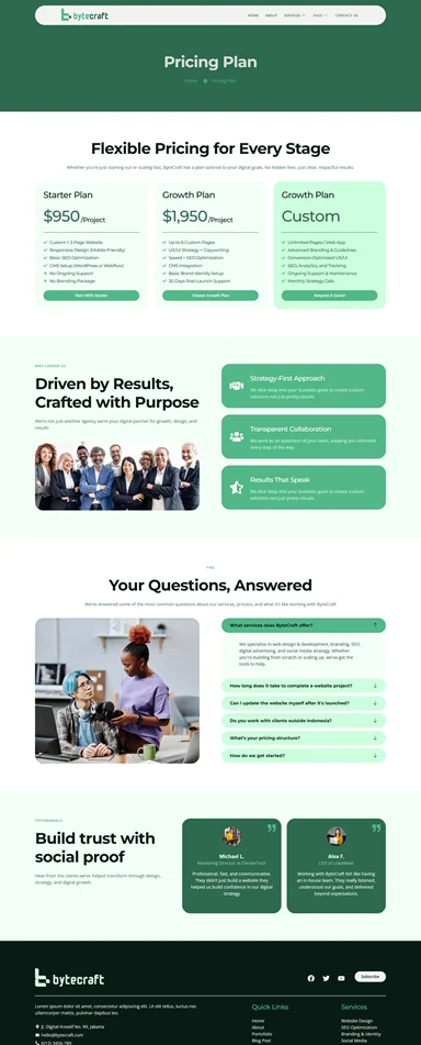 广告/营销 Elementor 模板价格页面预览