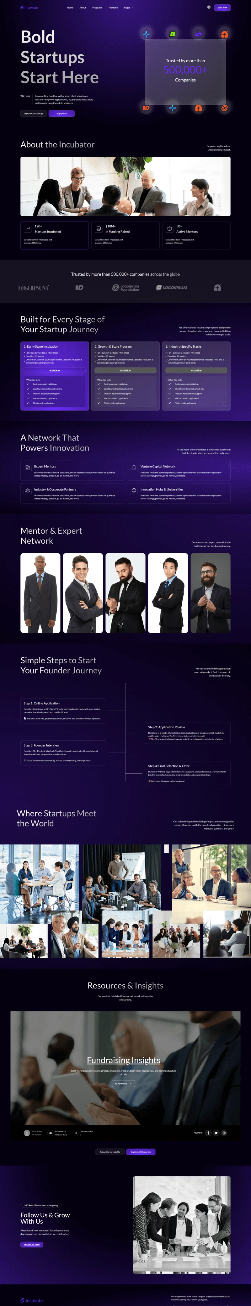 组织/机构 Elementor 模板首页预览