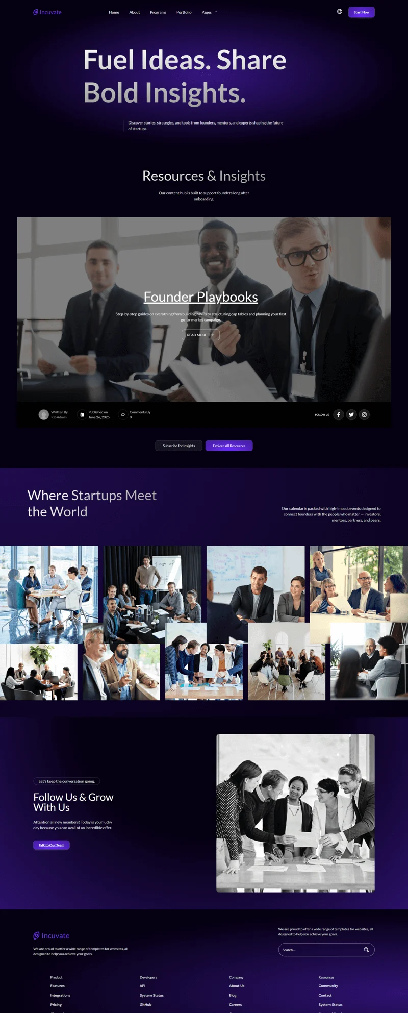 组织/机构 Elementor 模板博客页面预览