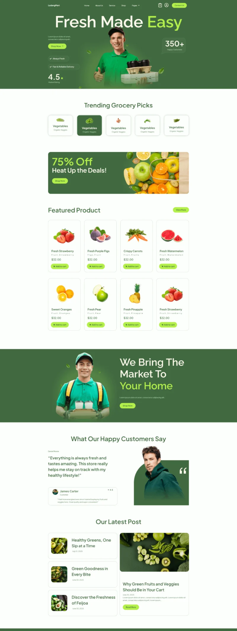 水果生鲜电商Elementor网站模板_一键导入快速建站插图1-WP资源海 电商 Elementor 模板首页预览
