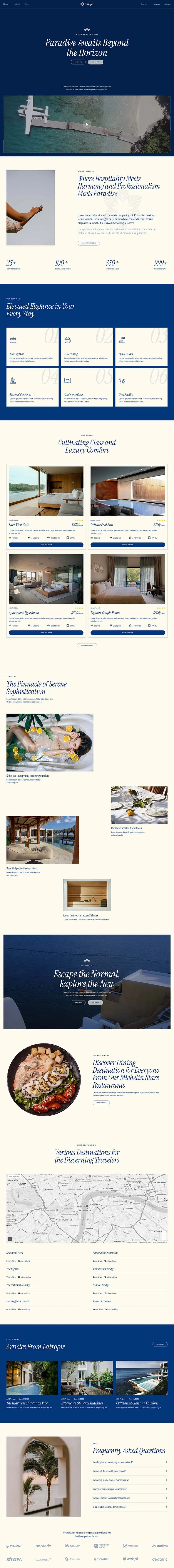 热带度假酒店Elementor网站模板_一键导入快速建站插图2-WP资源海 旅馆/酒店 Elementor 模板首页预览